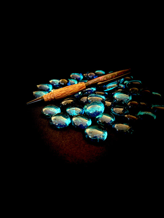 Hand-Turned Acrylic & Palm Wood Pen
