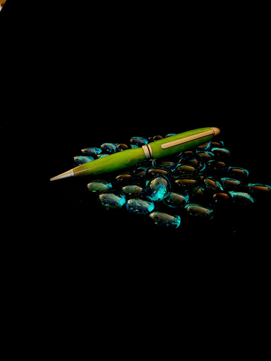 Green and Silver Acrylic Pen